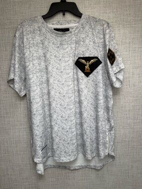 Brooklyn Standard “I’m a Lover & Fighter” Shirt Size L Gray Military Style